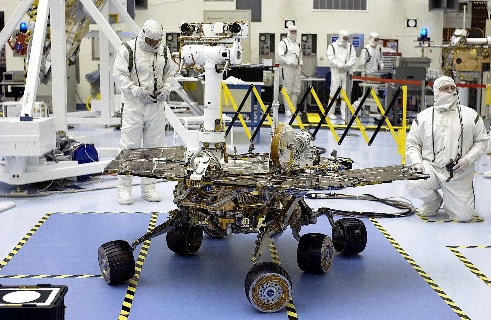 Opportunity before being stowed away for launch