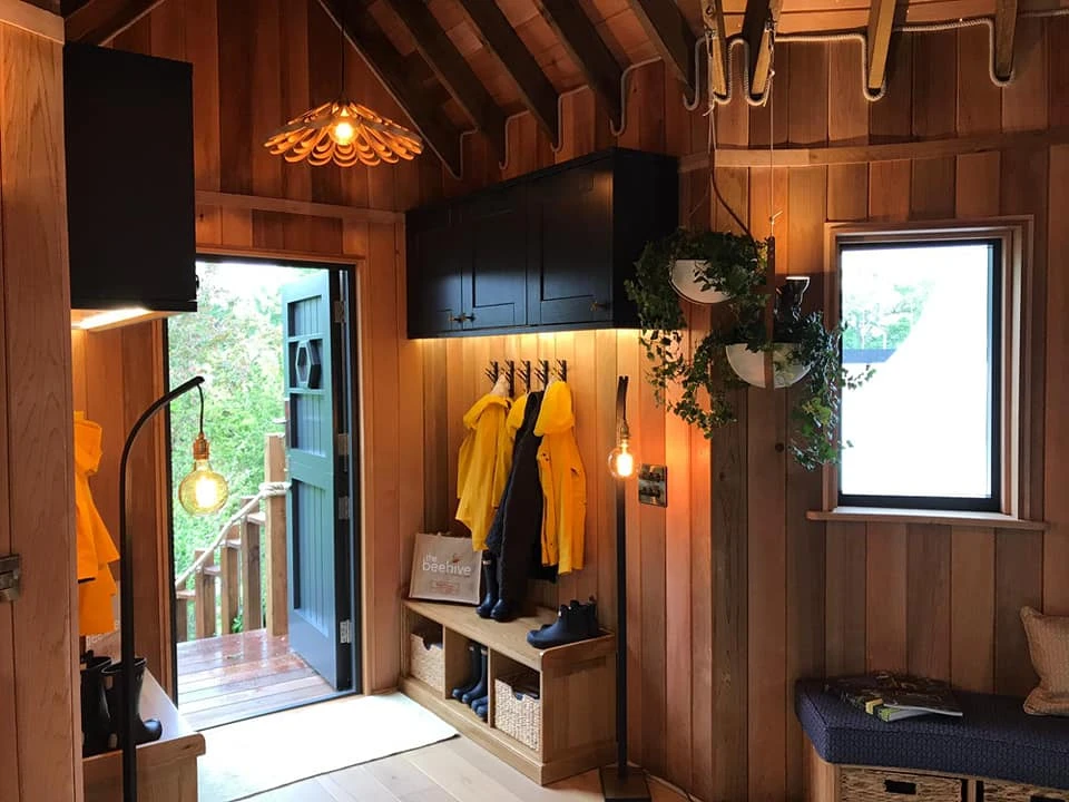 The treehouse is designed as a magical hideaway, inspiring visitors to reconnect with their inner child