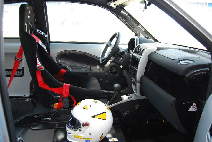 Interior of race-ready THINK City EV