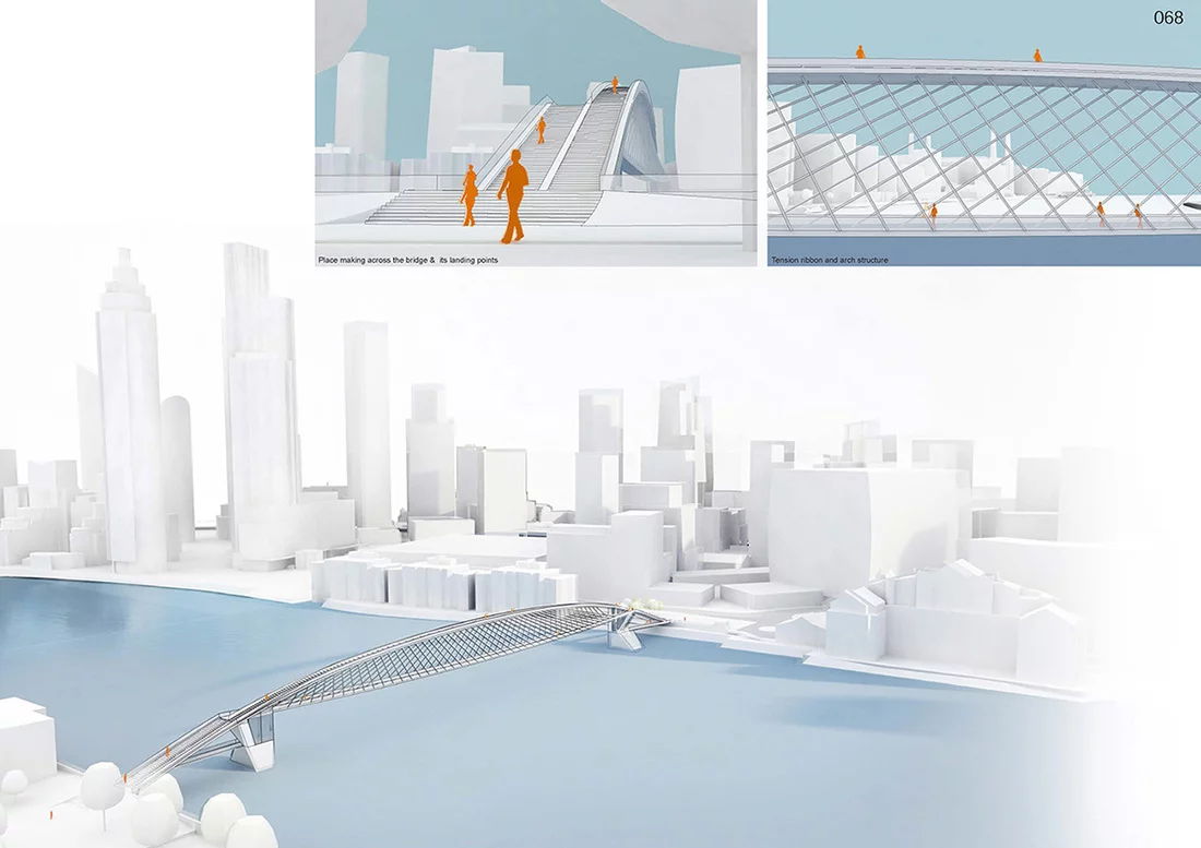 A bridge with two different levels (Image: NEP Bridge Competition)