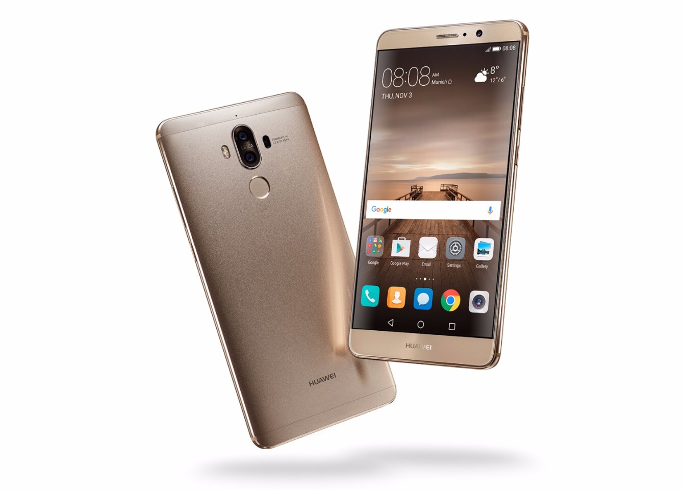 The phone comes in space gray, moonlight silver, champagne gold (shown here), mocha brown, ceramic white and black