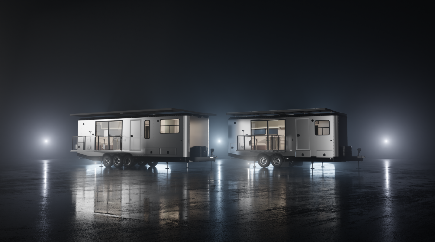 Living Vehicle is upgrading its 2024 lineup, splitting it into a 30' HD (left) and a 24' LT (right).