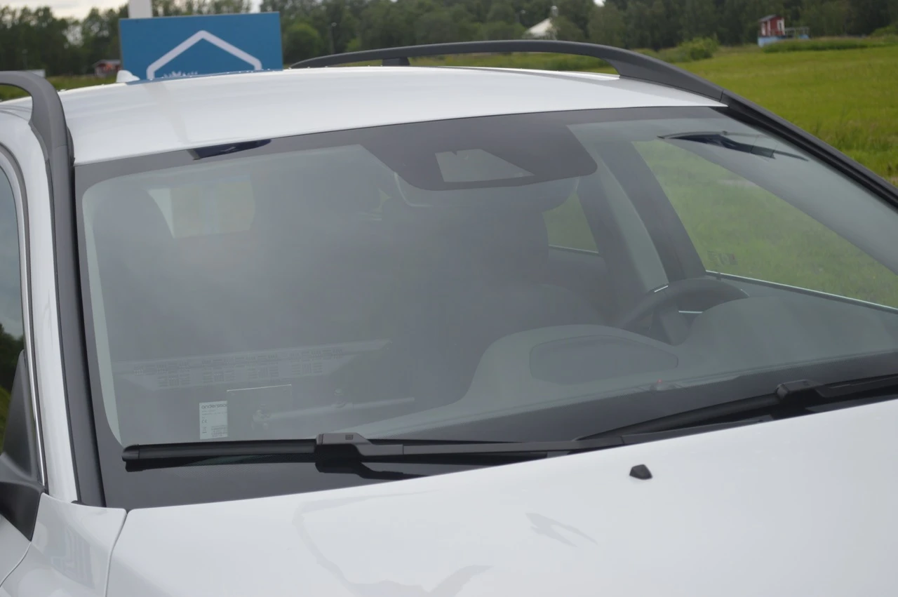 At the moment, different prototypes have their sensors in slightly different positions. The animal detection vehicle has both a radar and camera mounted behind the rear-view mirror (Photo: Gizmag)