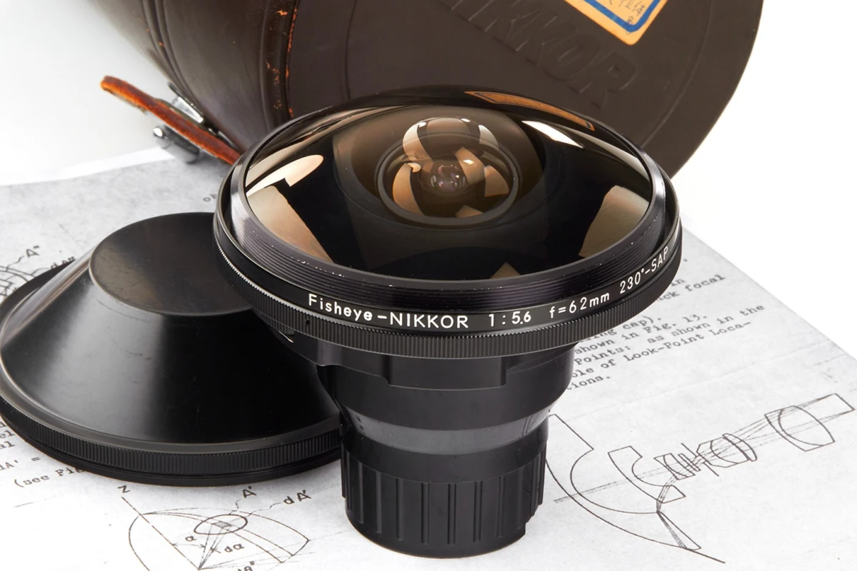 The Nikon Fisheye Nikkor F5.6 6.2-mm SAP is said to be one of the world’s rarest camera lenses