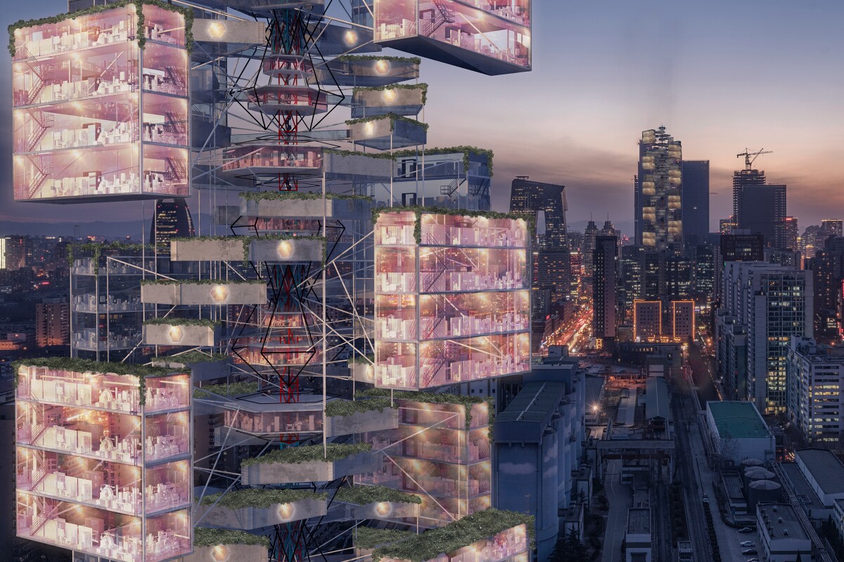 Taking out first place in the eVolo 2020 Skyscraper Competition was Epidemic Babel, designed by China’s D Lee, Gavin Shen, Weiyuan Xu