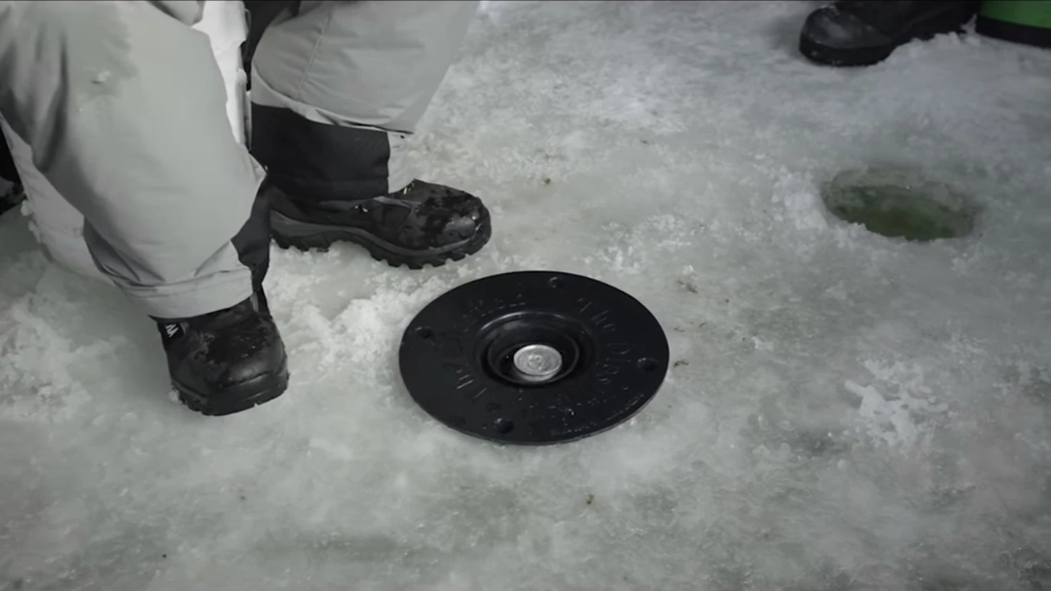 The business end of the DipStick – the rest of it telescopes down beneath the ice
