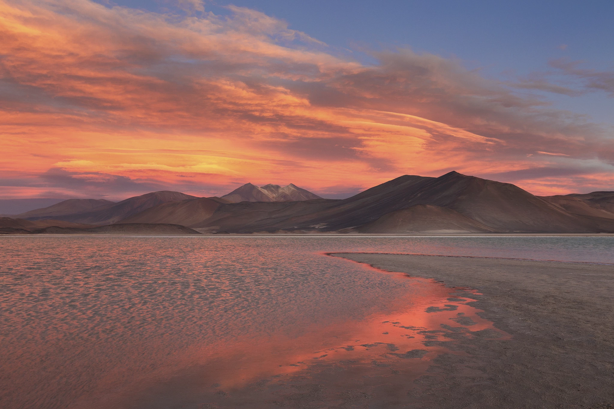 Honorable Mention, Landscape. Sunset at Piedras Rojas in the Atacama Desert in Chile.