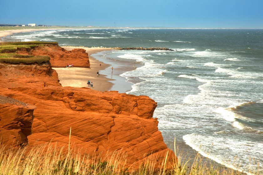 Canada's Magdalen Islands are a wonderland of red dirt cliffs carved out by wind and sea