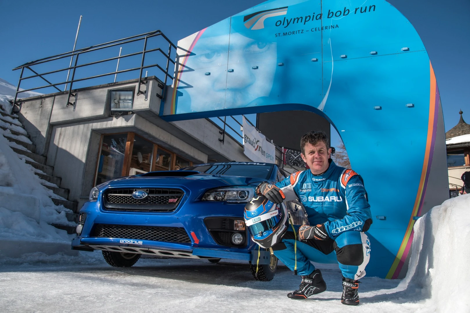 Rally driver Mark Higgins piloted the WRX down the run