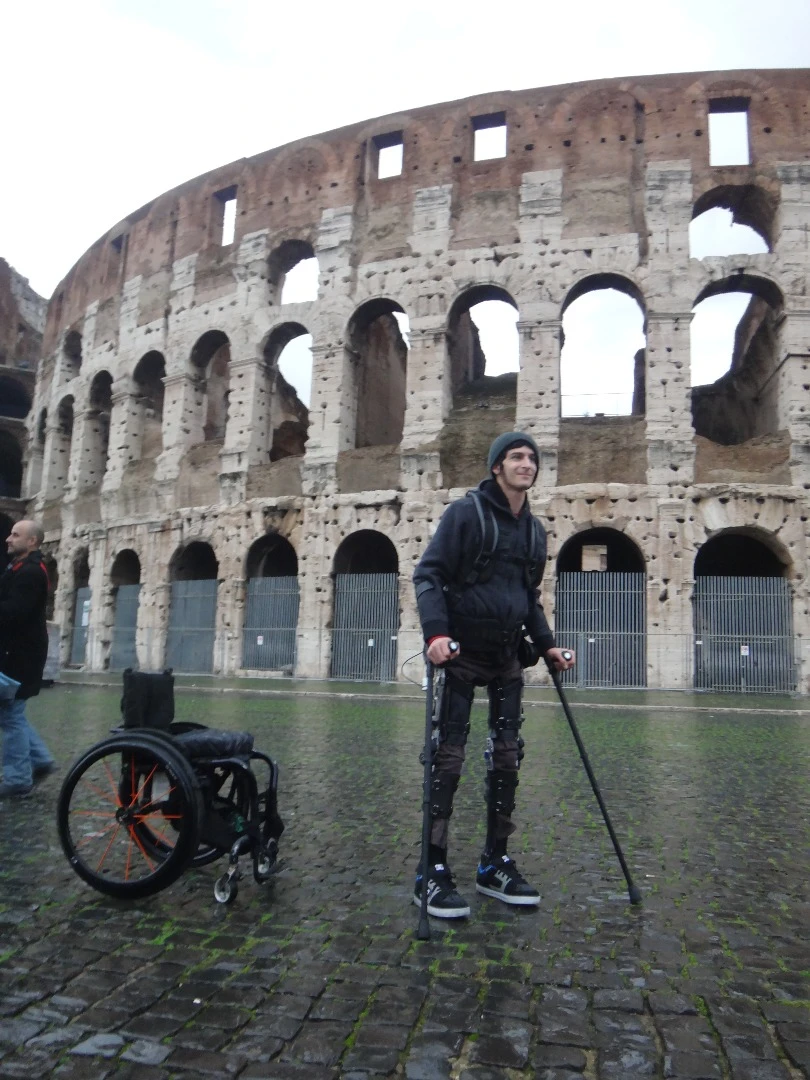 Users can comfortably wear the Phoenix while seated in a wheelchair, utilizing what is described as an "intuitive interface" to transition between getting up, walking, and sitting back down