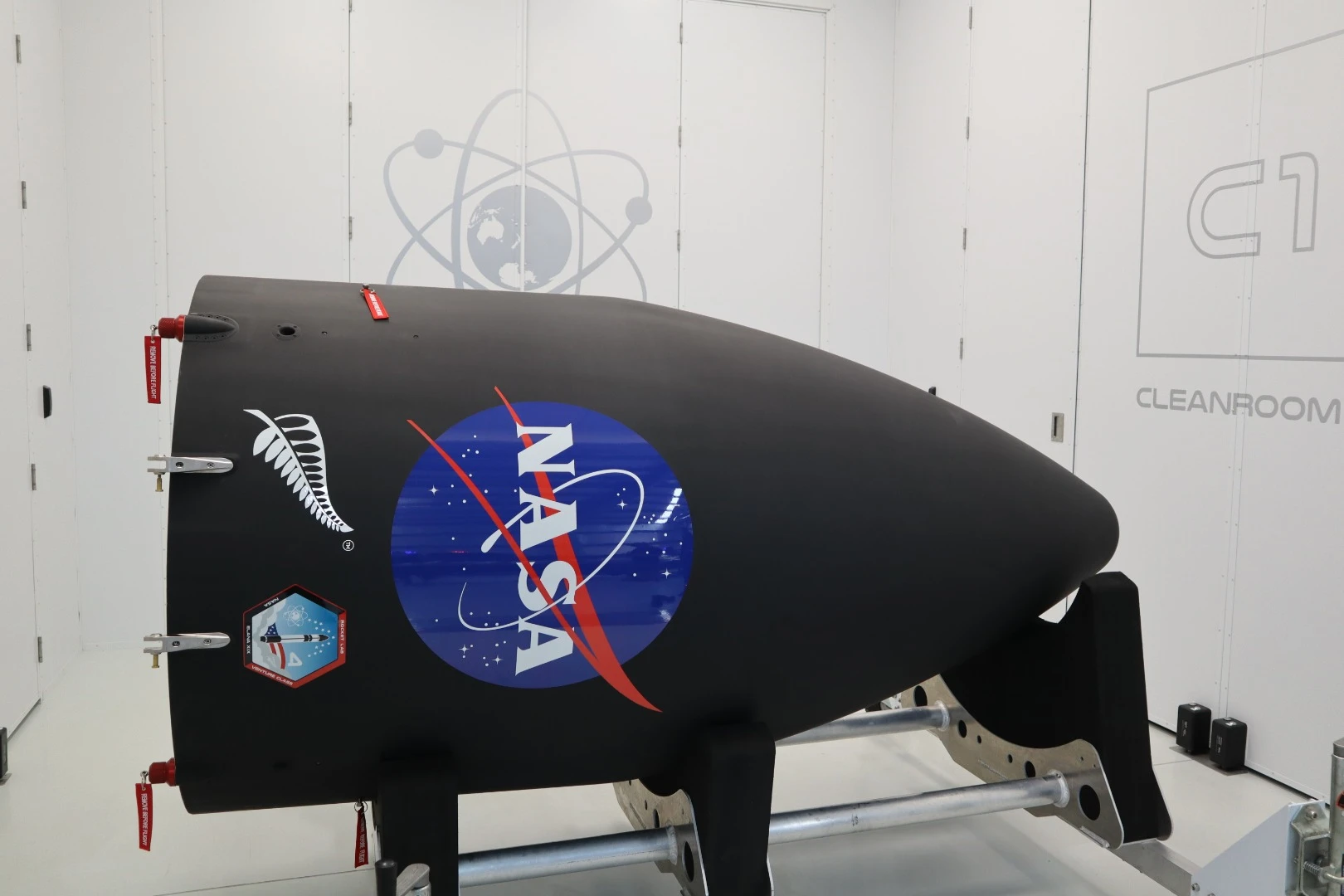 Payload fairing of the Electron booster, which lifted a set of CubeSat's into space for NASA