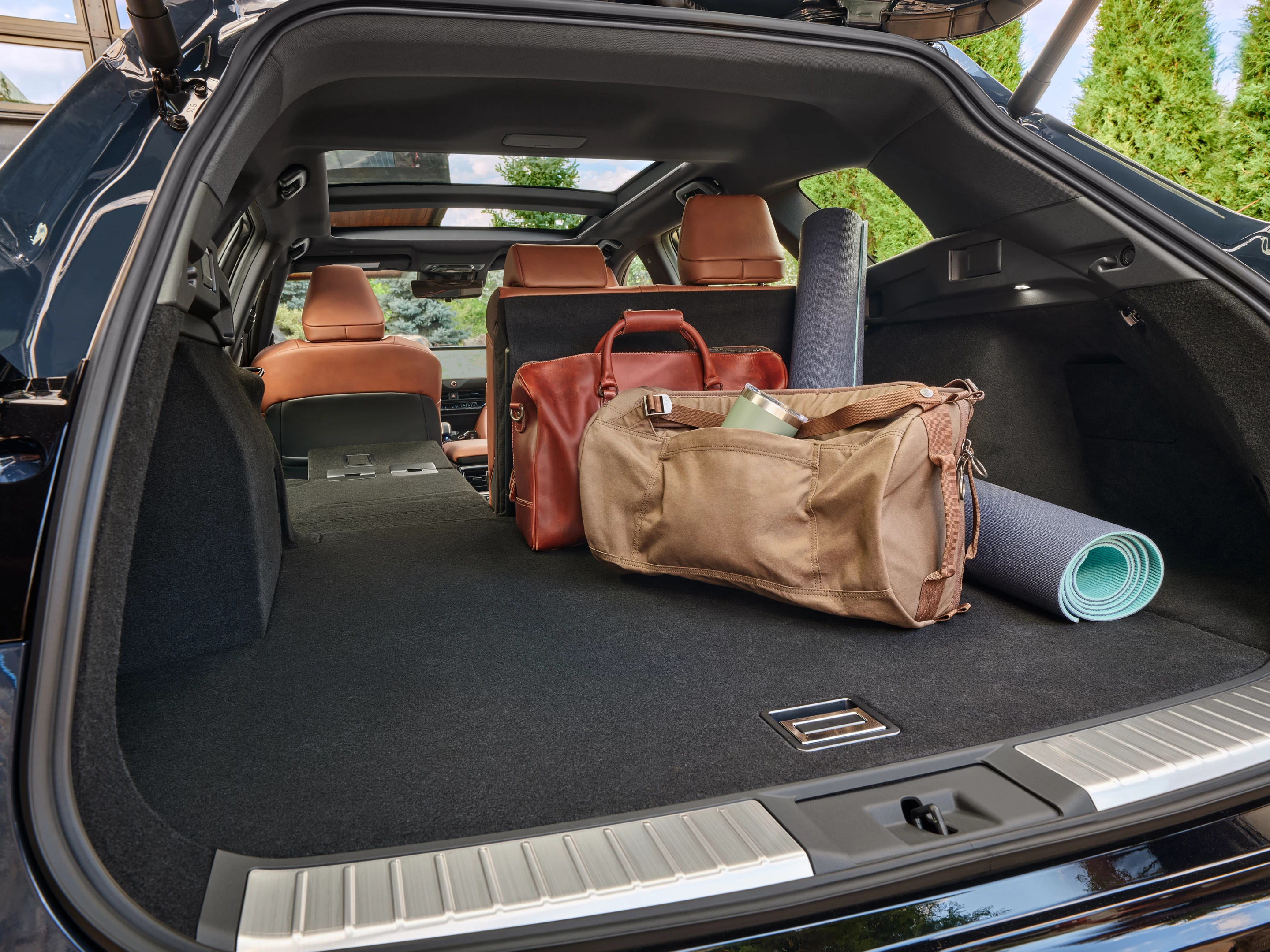 Cargo space in the 2025 Toyota Crown Signia is larger than in the sedan, but not as large as most SUVs