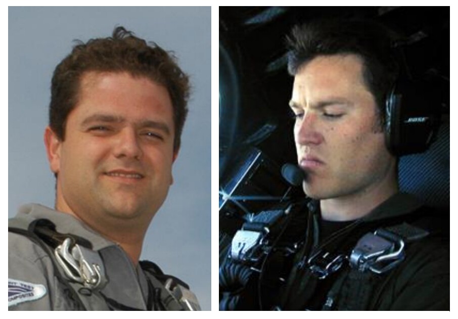 The crew of SpaceShipTwo were identified as pilot Peter Siebold (left) and co-pilot Michael Alsbury (image: Scaled Composites)