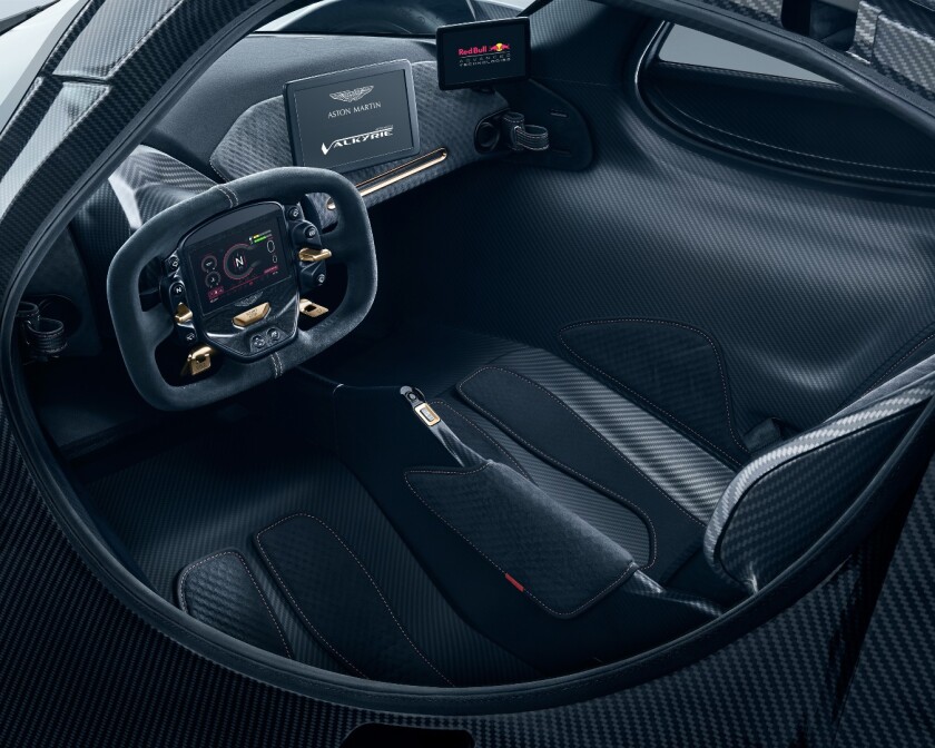 The seats in the Valkyrie are fixed to the carbon tub
