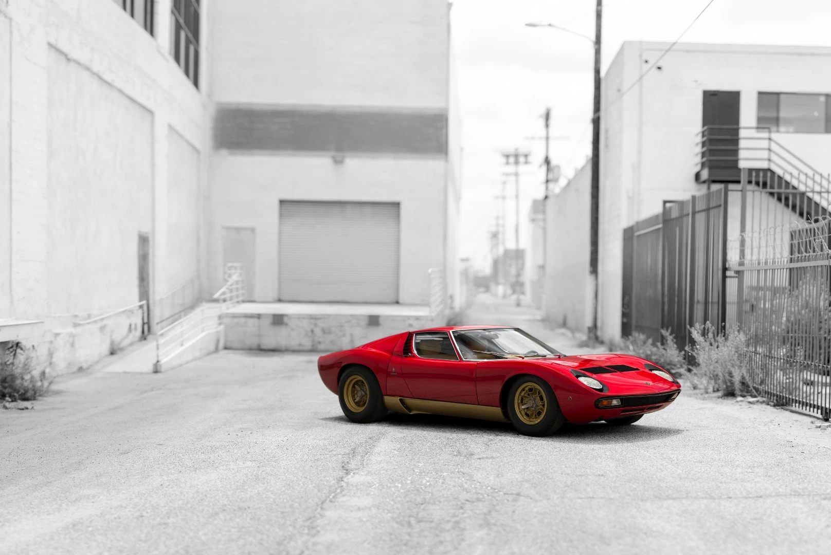 Lot 105 is a 1971 Lamborghini Miura P400 SVn which fetched $2,475,000 to set a new record for the model