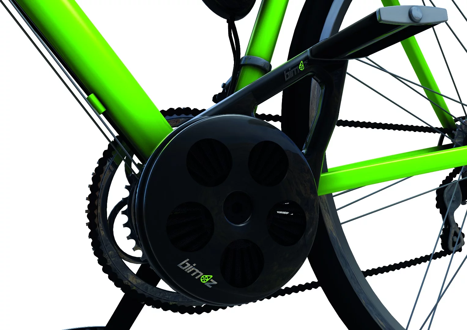 bimoz takes the place of the existing left crank