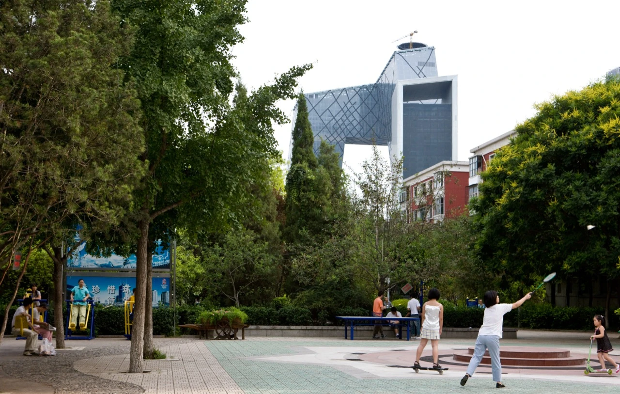 The gravity-defying China Central Television (CCTV) headquarters, Beijing