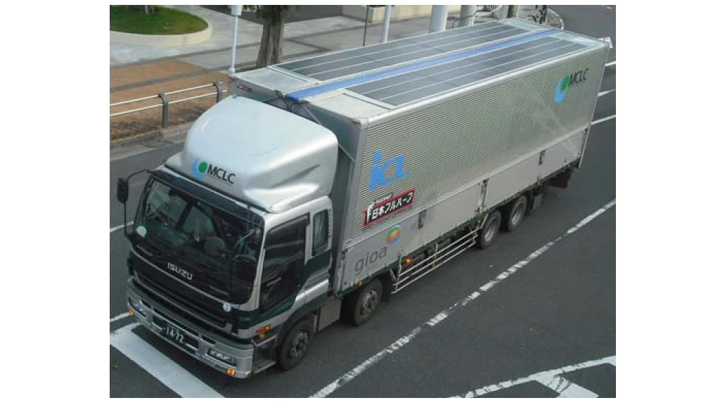 The truck used in the trial of the i-Cool solar-powered cabin air conditioning unit