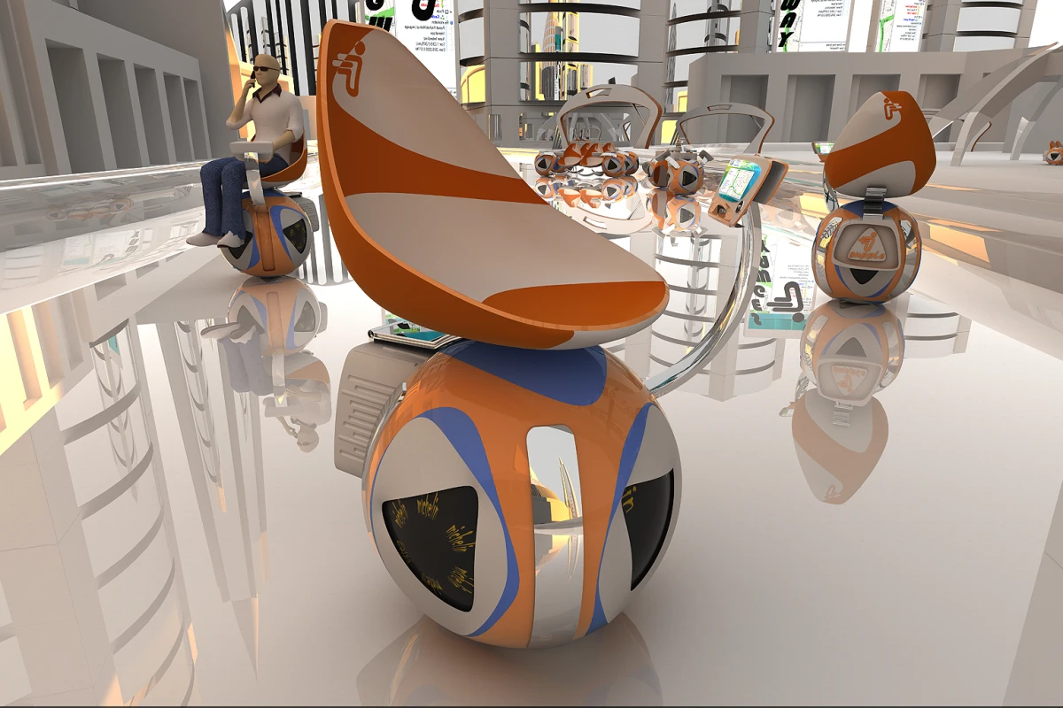Mohamad Sadegh Samakoush Darounkolayi's entry into this year's Michelin Design Challenge is an automated, self-balancing personal transport chair balanced on an omnidirectional ball