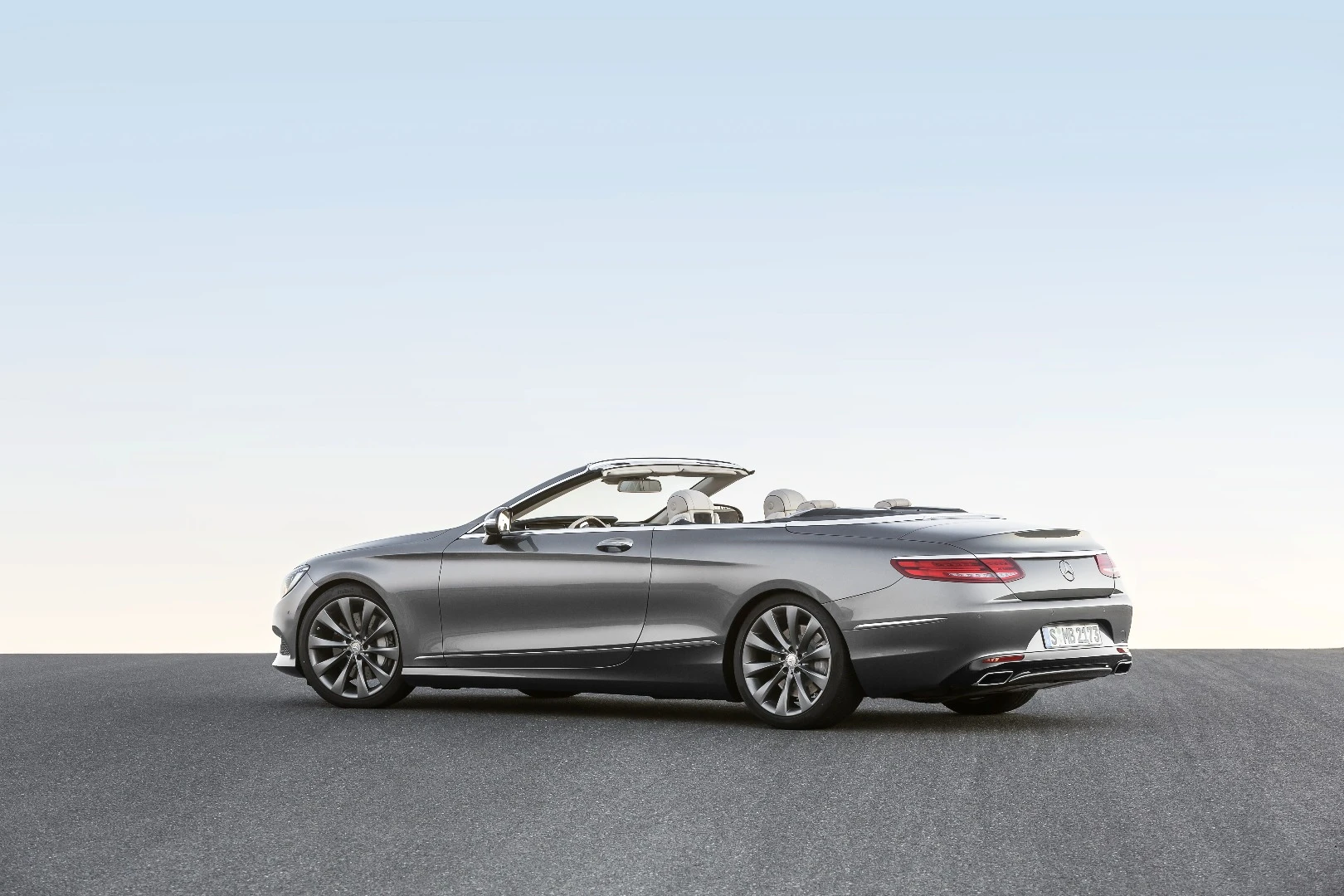 The rear lights are straight off the Coupe S-Class, and make the rear of the car look low and wide