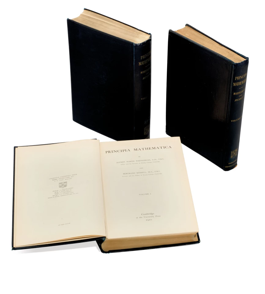 This copy of “Principia mathematica” (1910-13 ) by Alfred North Whitehead (1861-1947) and Bertrand Russell (1872-1970), sold for $146,665 at Christie’s on July 30, 2020