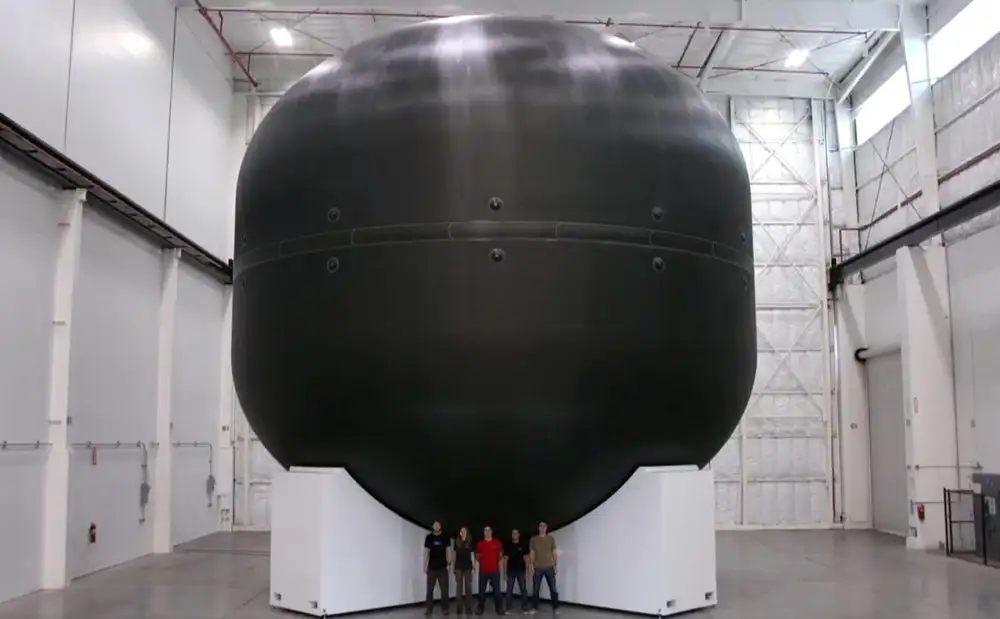 This is the giant carbon-fiber fuel tank SpaceX developed to get the giant rockets to Mars