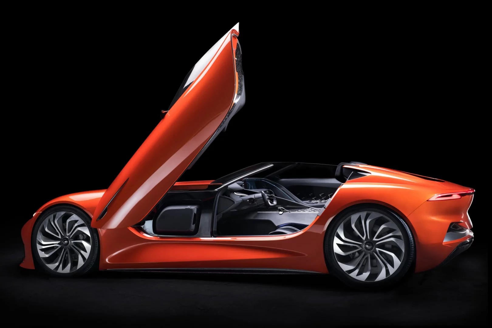 The SC1 is a more forward-looking concept showing what a tech-packed electric Karma of the future might look like