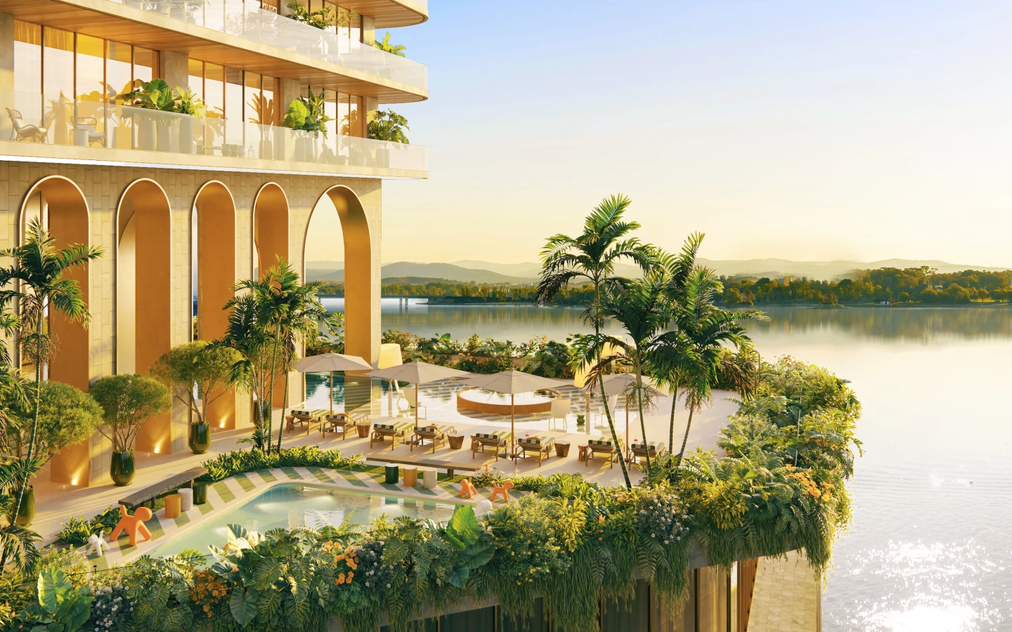 Yoo Guayaquil's amenities will include outdoor terrace areas, a gym, and a swimming pool. The skyscraper will also be planted with lots of native greenery