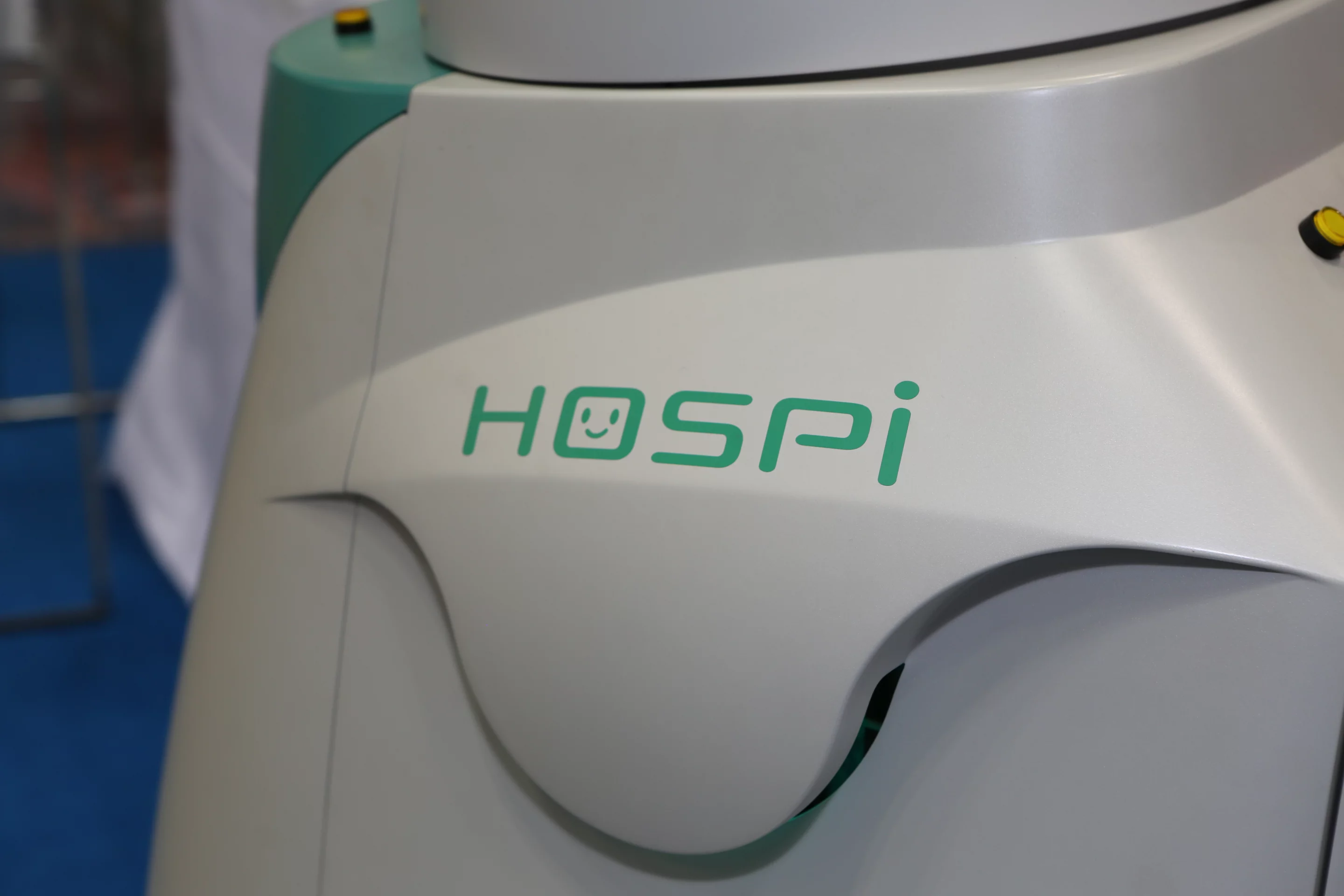 A close-up of Panasonic's HOSPI logo (Photo: Mike Hanlon, Gizmag)