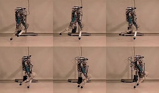 Delft University's planar running robot Phides captured in still images