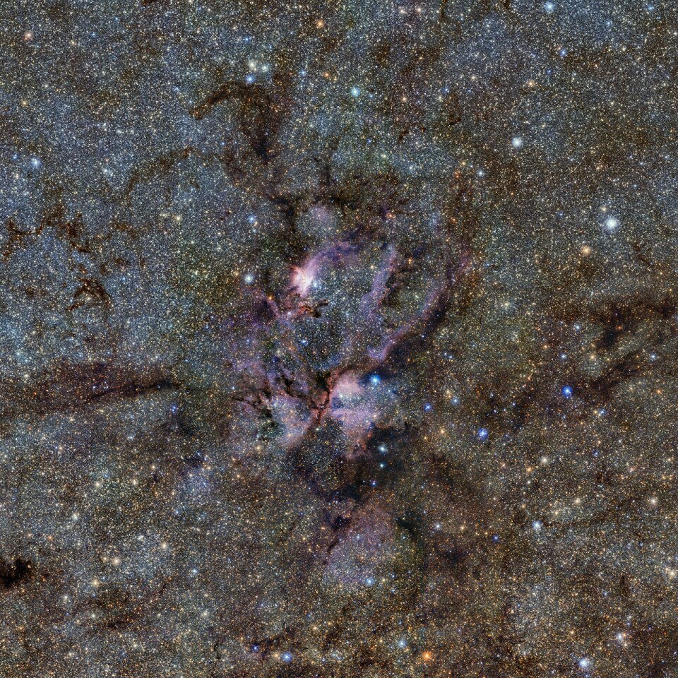 The Lobster Nebula (NGC 6357) as taken by the VISTA telescope (Image: ESO)