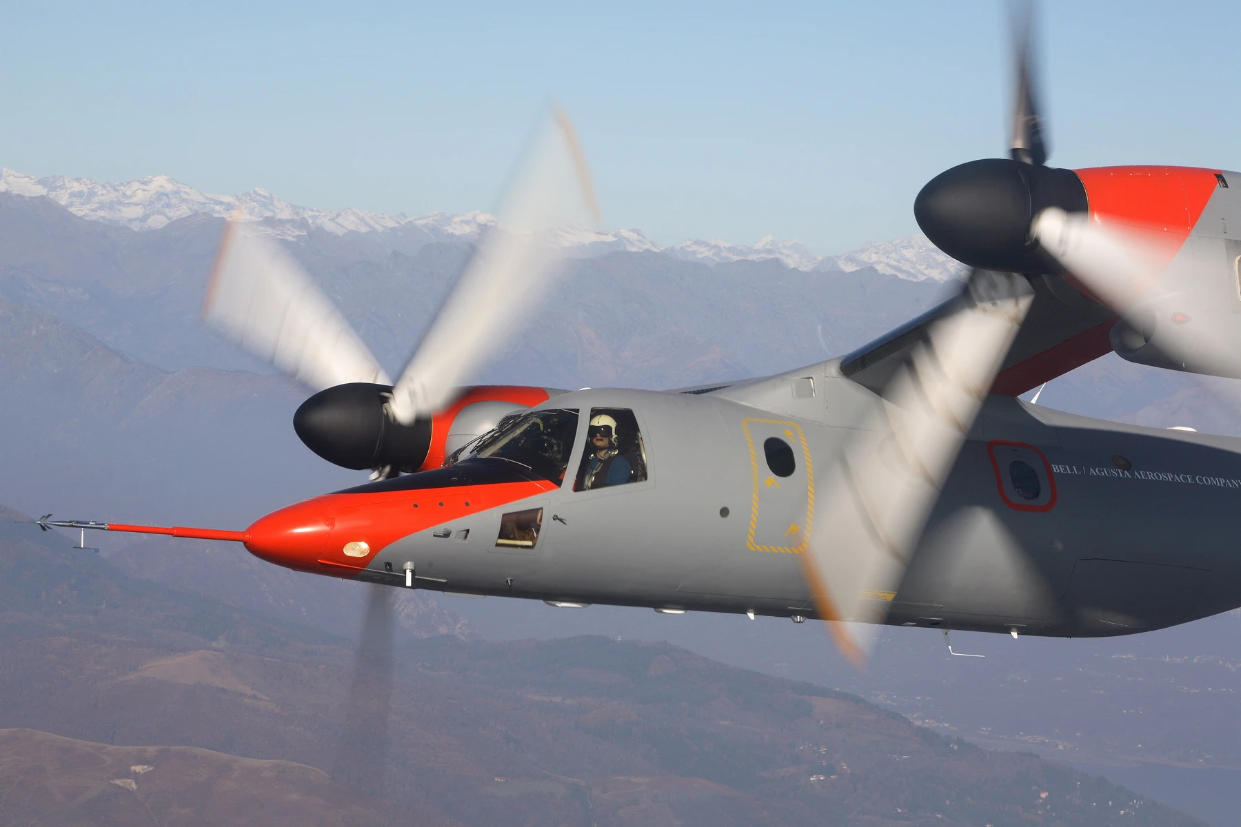 The AW609 in airplane mode