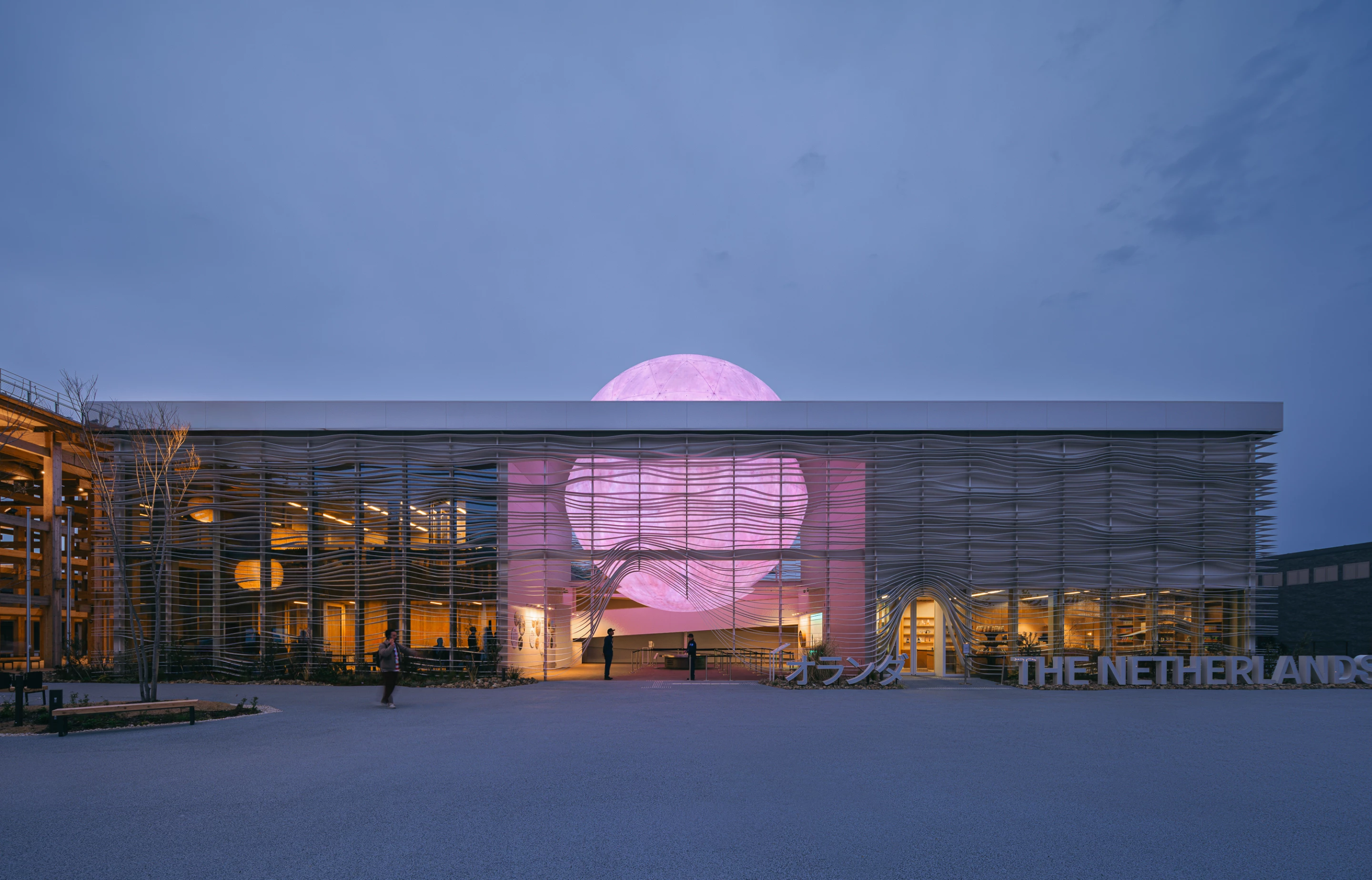 Netherlands Pavilion Expo 2025 Osaka, by RAU Architects & Tellart Osaka, is located in Japan and showcases the Netherlands' commitment to innovation and sustainability