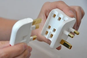 A purpose-designed adapter allows three Folding Plugs to fit in one standard socket (Credit: Min-Kyu Choi)