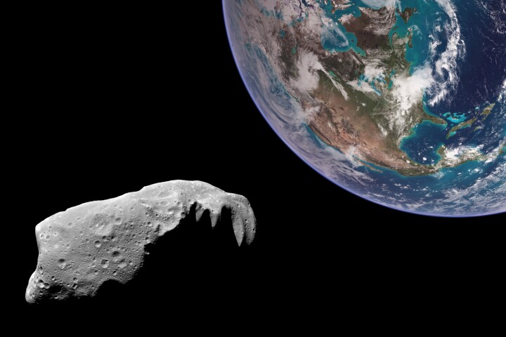 An artist's impression of an asteroid headed for Earth, much like the one that killed the dinosaurs