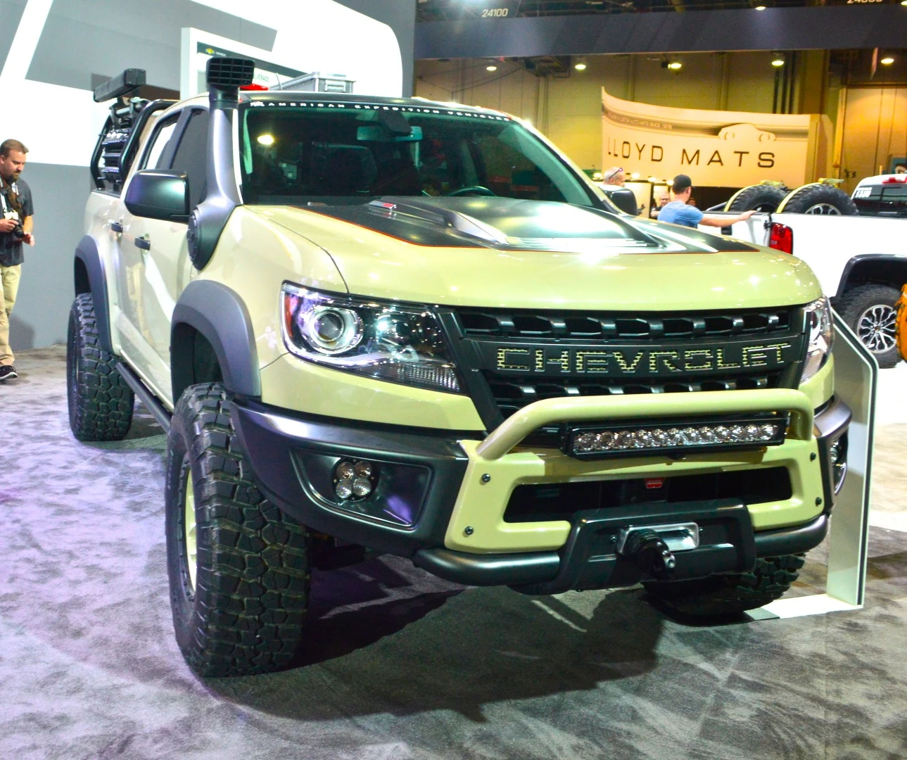 The Chevy ZR2 AEV gets an upgraded suspension, bed rack, new bumpers, LED lighting, a snorkel, a fridge/freezer and a number of other upgrades and accessories
