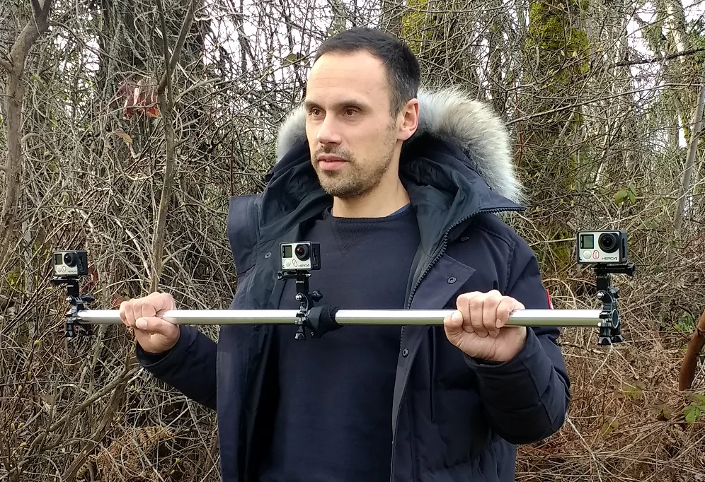 Technical lead Nikolai Smolyanskiy taught the navigation system the ins and outs of forest trail navigation by capturing footage of eight miles of trails using three GoPro cameras