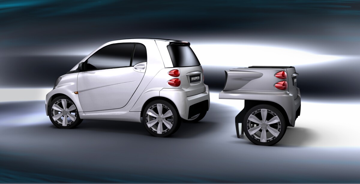 Rinspeed's "Dock Go" concept sees modular packs that could be attached and detached from an EV