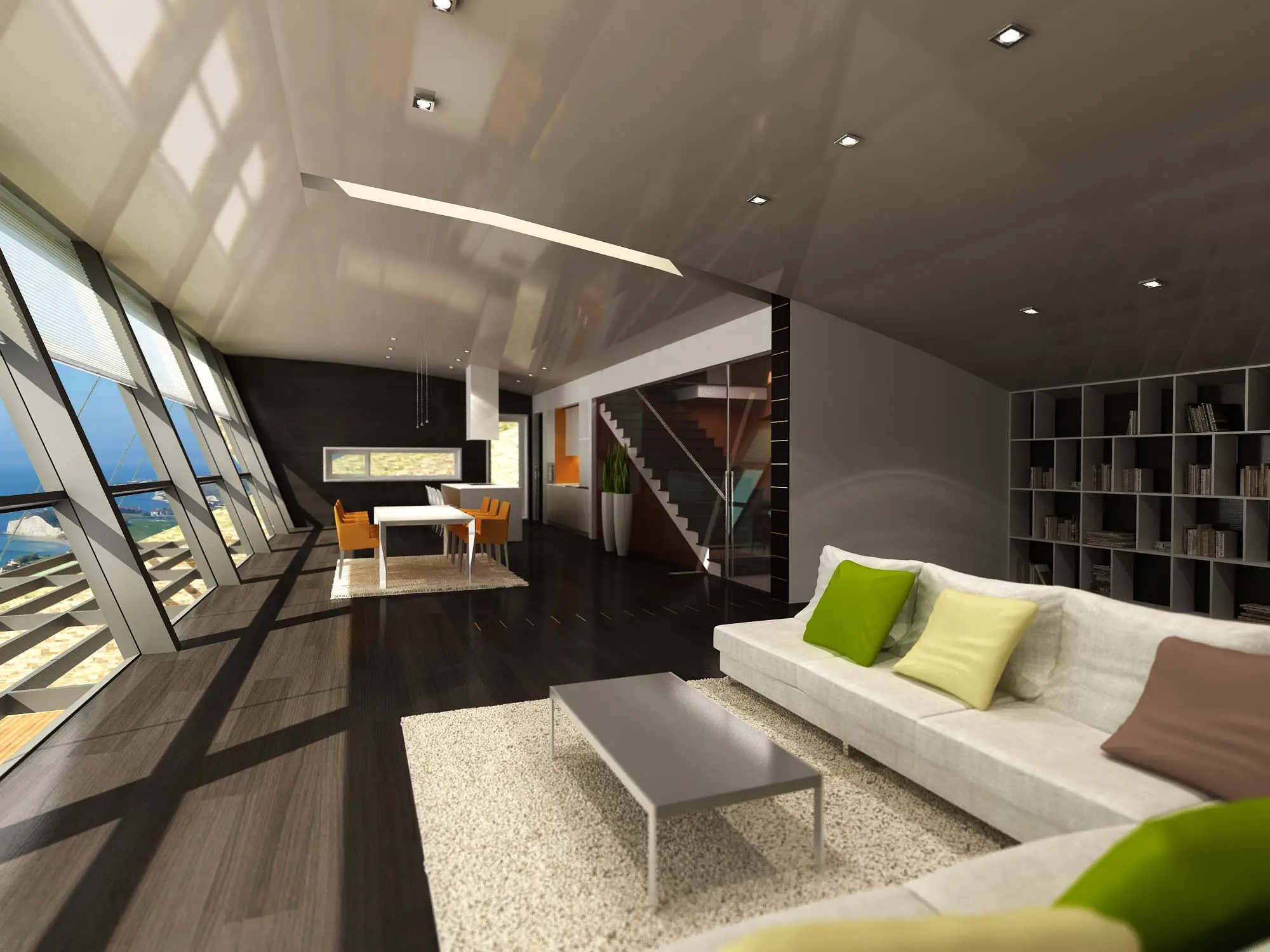 Visualization of Equinox House's interior (Image: Ignatov Architects)