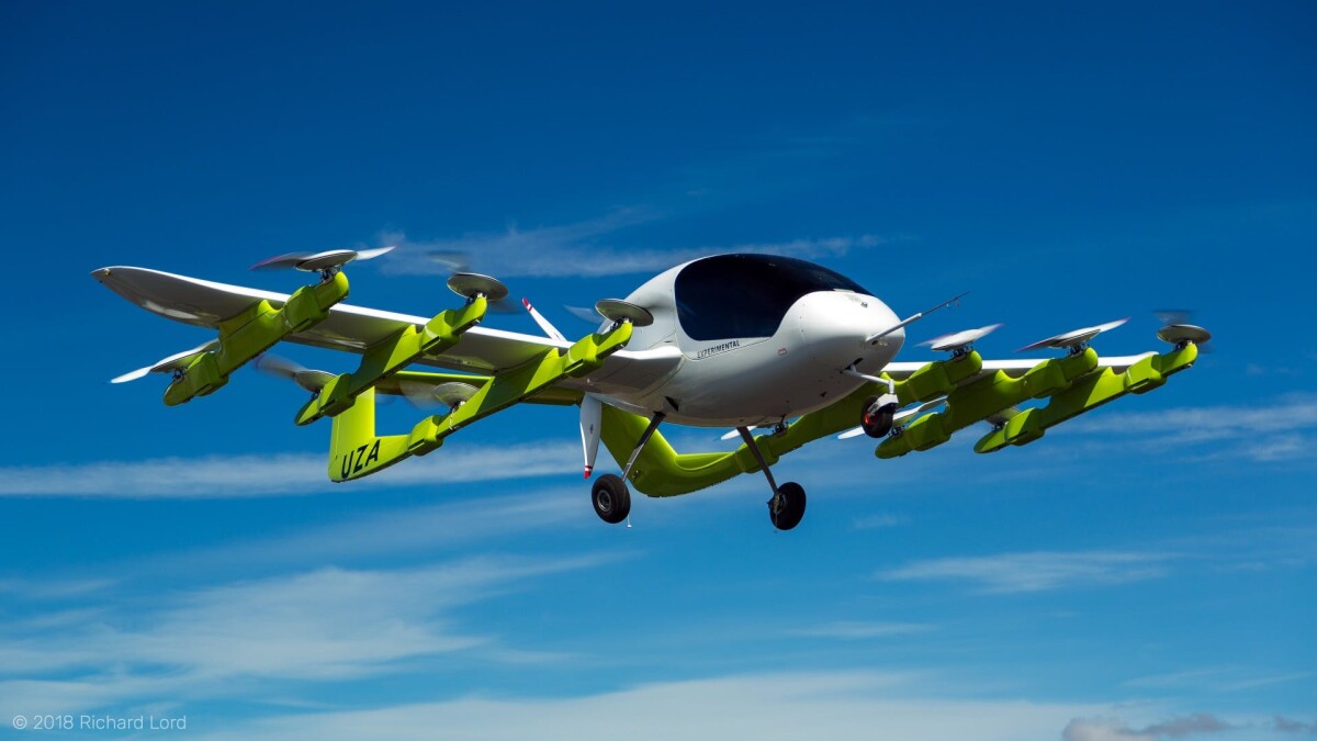 Kitty Hawk says its Cora aircraft can cover 62 miles per charge