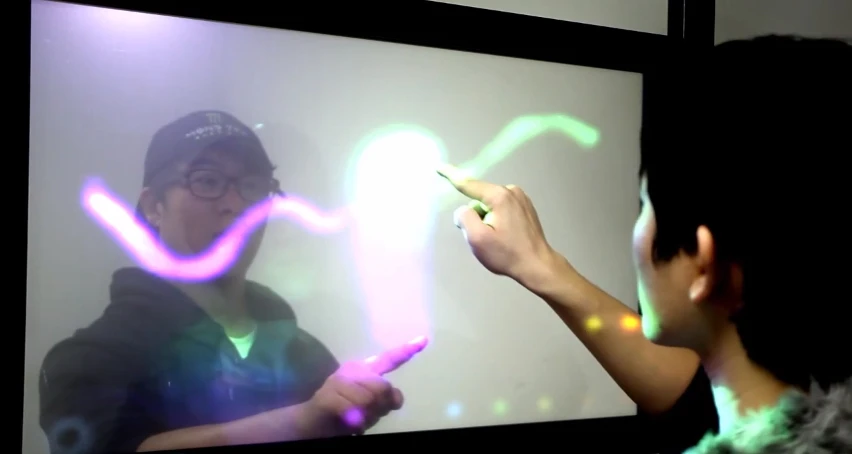TransWall displays interactive content on both of its faces
