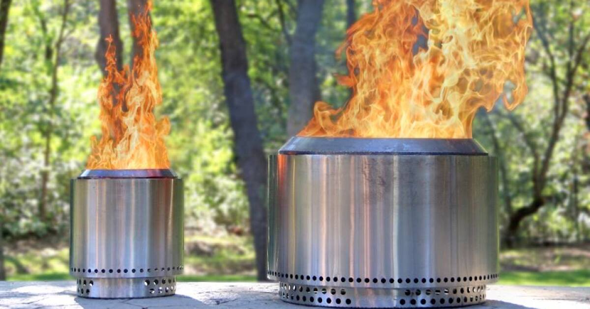 Yukon fire pit fans the flames for clean-burning fun
