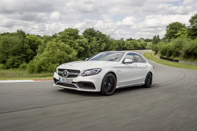 The Mercedes-AMG C 63 standard Saloon version accelerates from 0-62 mph (0-100 km/h) in 4.1 seconds
