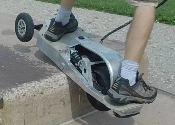 The Triborg board is designed to easily navigate obstacles in its path