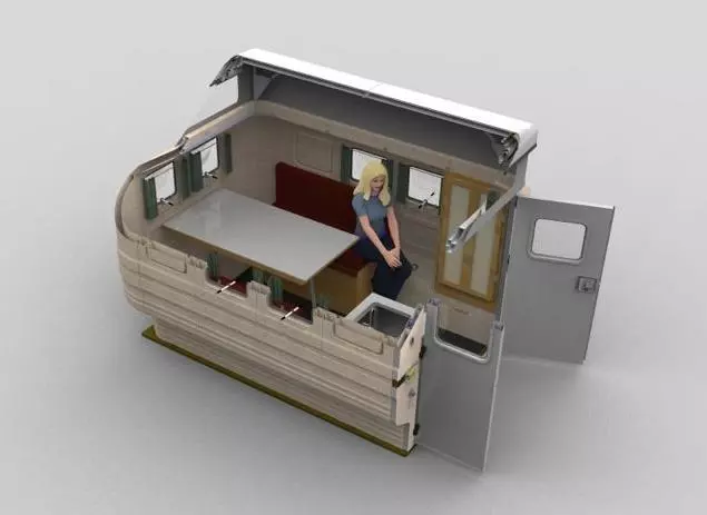 The standard interior is minimalistic, but gives you a place to eat and sleep