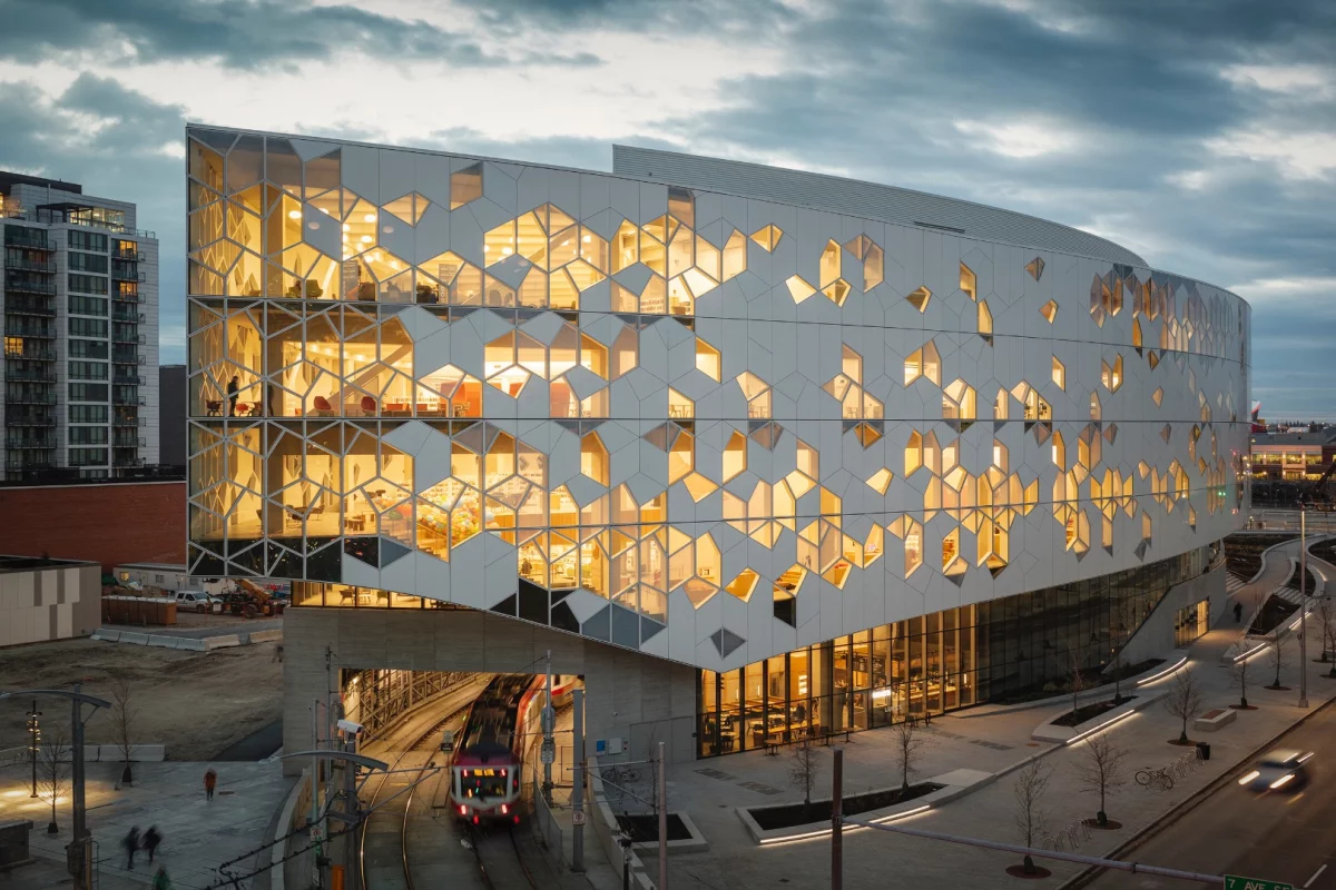 Snøhetta and Dialog's Calgary Central Library is one of six stunning libraries recognized in the 2019 AIA/ALA Library Building Awards