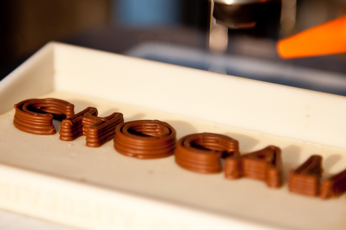 Examples of chocolates created by the 3D chocolate printer (Photo: EPSRC)