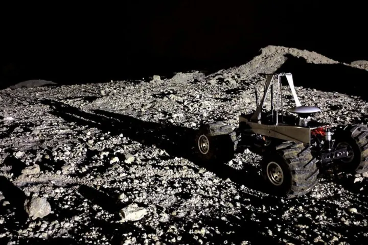 The rover, called MoonRanger, will be about the size of a suitcase and weigh about 24 pounds on Earth