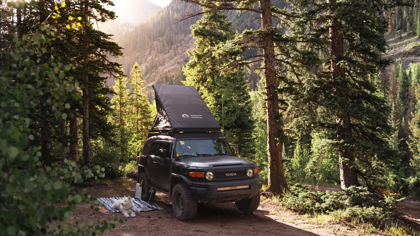 Inspired Overland's original Lightweight Rooftop Tent out in the wild