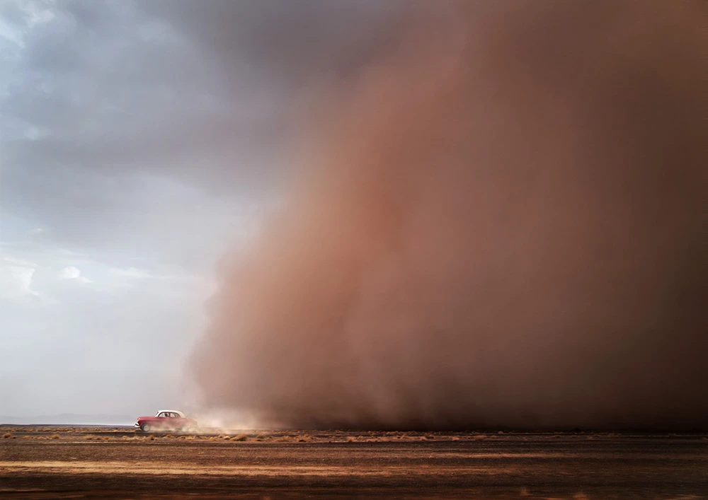 Nominee, Landscape, Professional. A sandstorm in the desert of Merzouga, southern Morocco